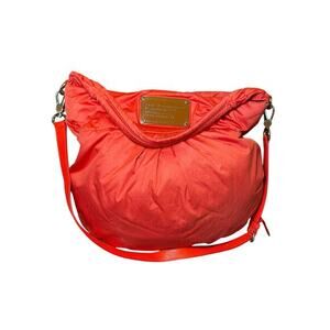 Marc‎ by Marc Jacobs Nylon Hobo Bag Orange Silver Hardwear Handbag Shoulder Bag